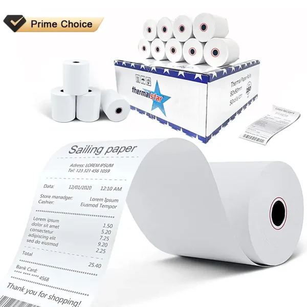 3 1 8 X 230 2 1 4 X 50 Thermal Paper​ Bpa Free For Cash Register