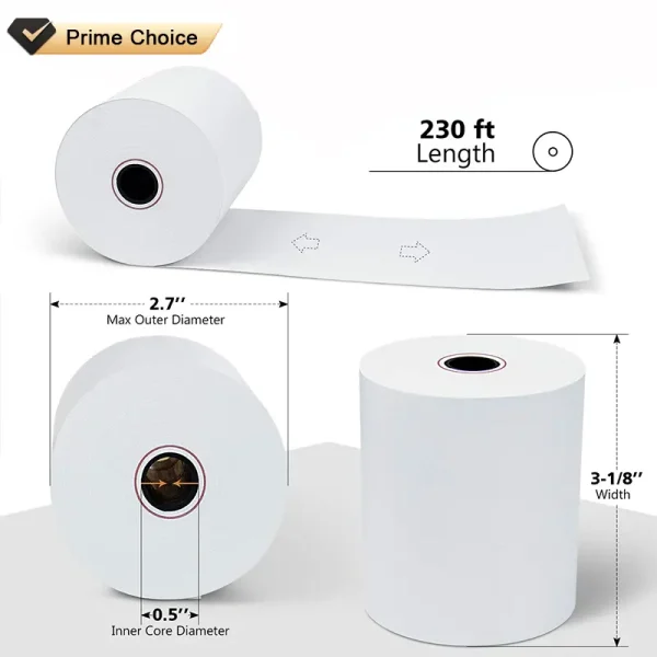 Cash Register Paper Rolls Wholesale Thermal 2 1 4 3 1 8 For Receipt Printer