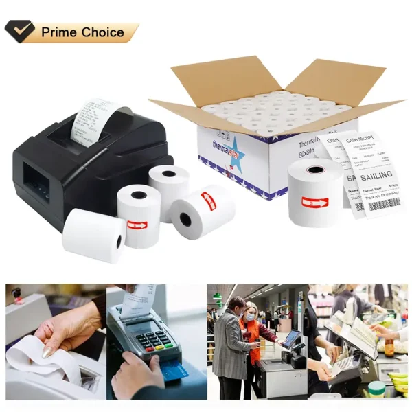 Hansol Thermal Paper Vendors Jumbo Rolls Price Barcode Cash Register - Image 4