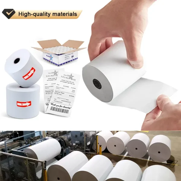 Hansol Thermal Paper Vendors Jumbo Rolls Price Barcode Cash Register - Image 3