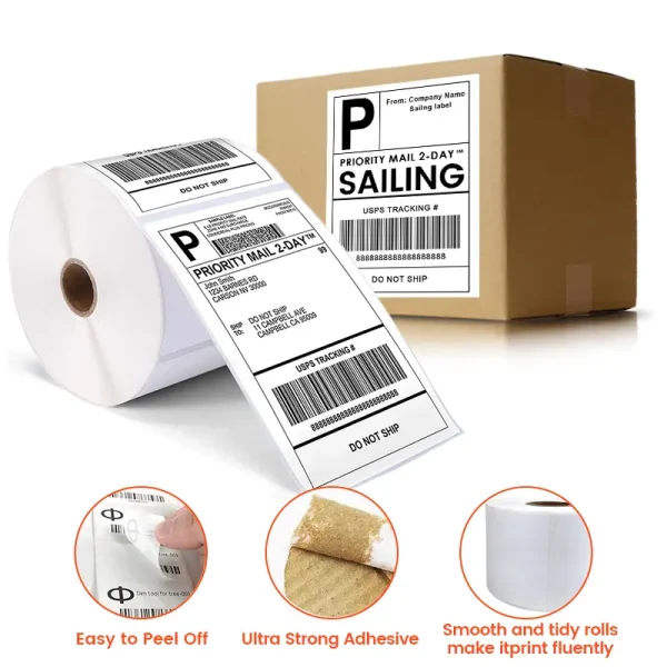 Thermal Label Maker Eco Friendly Direct Barcode Color Roll - Image 2