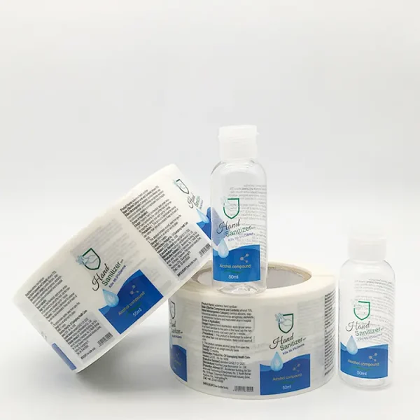 Custom adhesive waterproof sticker roll printing bottle label