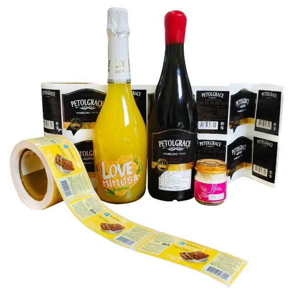 OEM Vinyl Waterproof Skincare Stamped Bottle Label Sticker