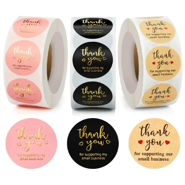 self adhesive sticker thank you packaging label sticker - Image 3