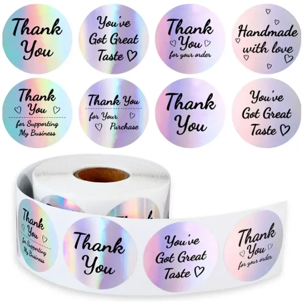 self adhesive sticker thank you packaging label sticker - Image 2