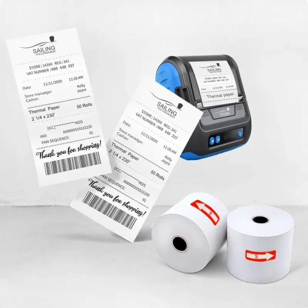 Printed 80 x 80mm atm receipt roll cash register thermal paper