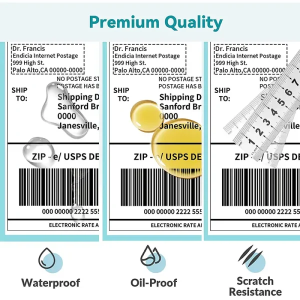 Custom 4″x6″ 100mmx150mm shipping stickers a6 thermal label - Image 3