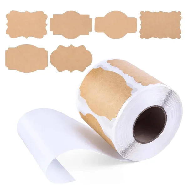 Custom Kraft Paper Labels Design Printing Brown Blank Sheets