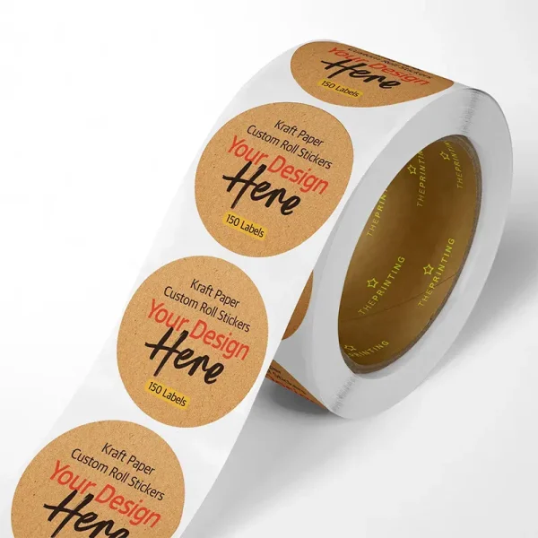 Custom Kraft Paper Labels Design Printing Brown Blank Sheets - Image 3