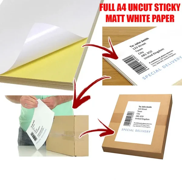 A4 Label Paper Supplier Integrated Multi Purpose Self Adhesive Stickers - Image 3